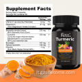 Estratti di piante di curcuma organica per condizioni di salute